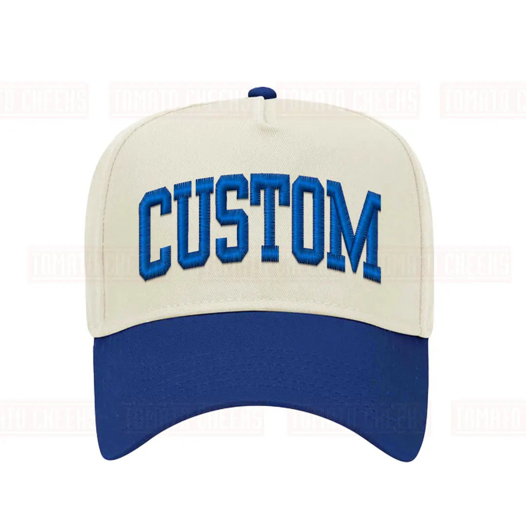 Custom Hat Embroidered Any Name Your Name City State School - Personalized 2 Tone Retro Arched Bl... | Etsy (US)