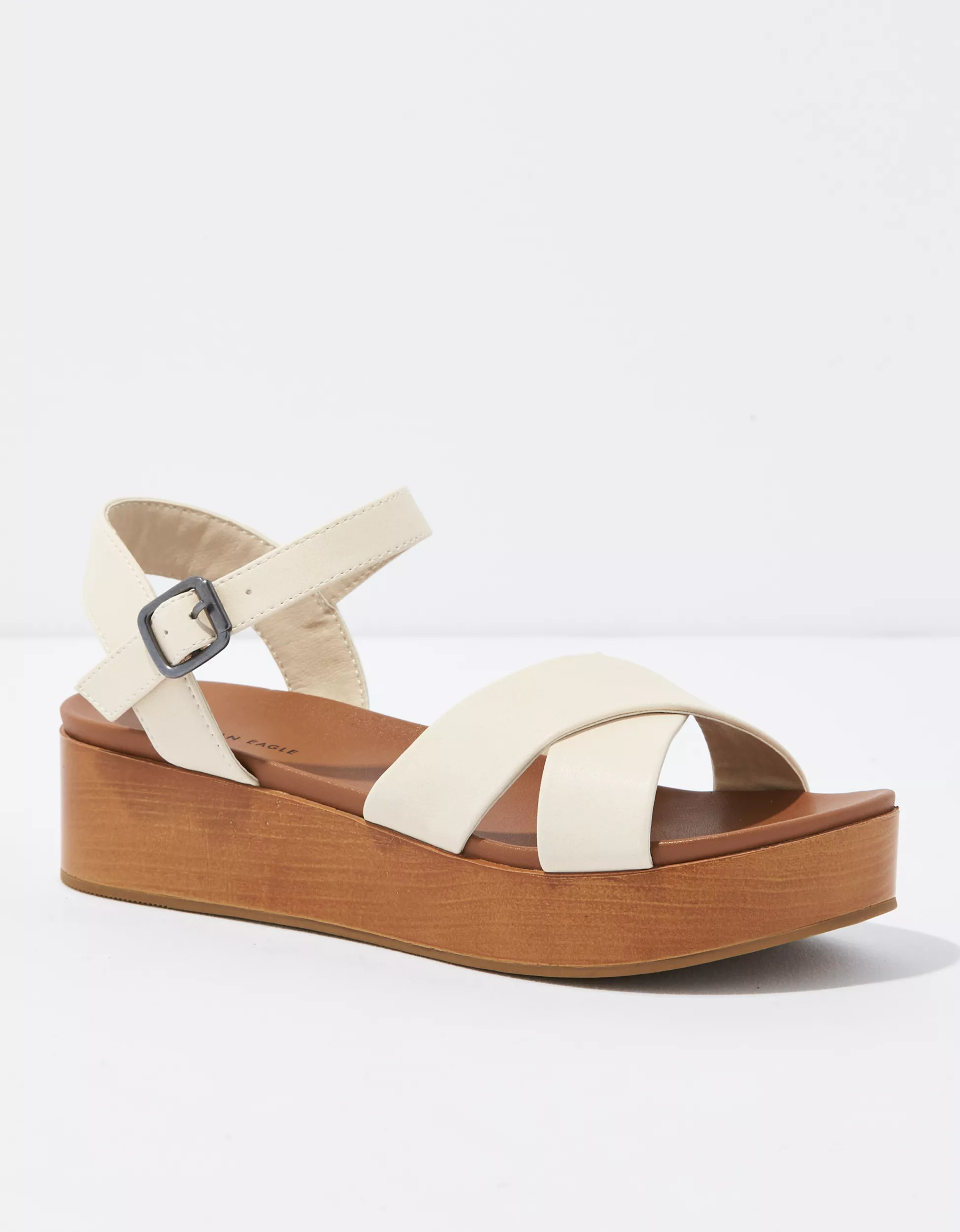 AE Crossover Platform Wedge Sandal | American Eagle Outfitters (US & CA)