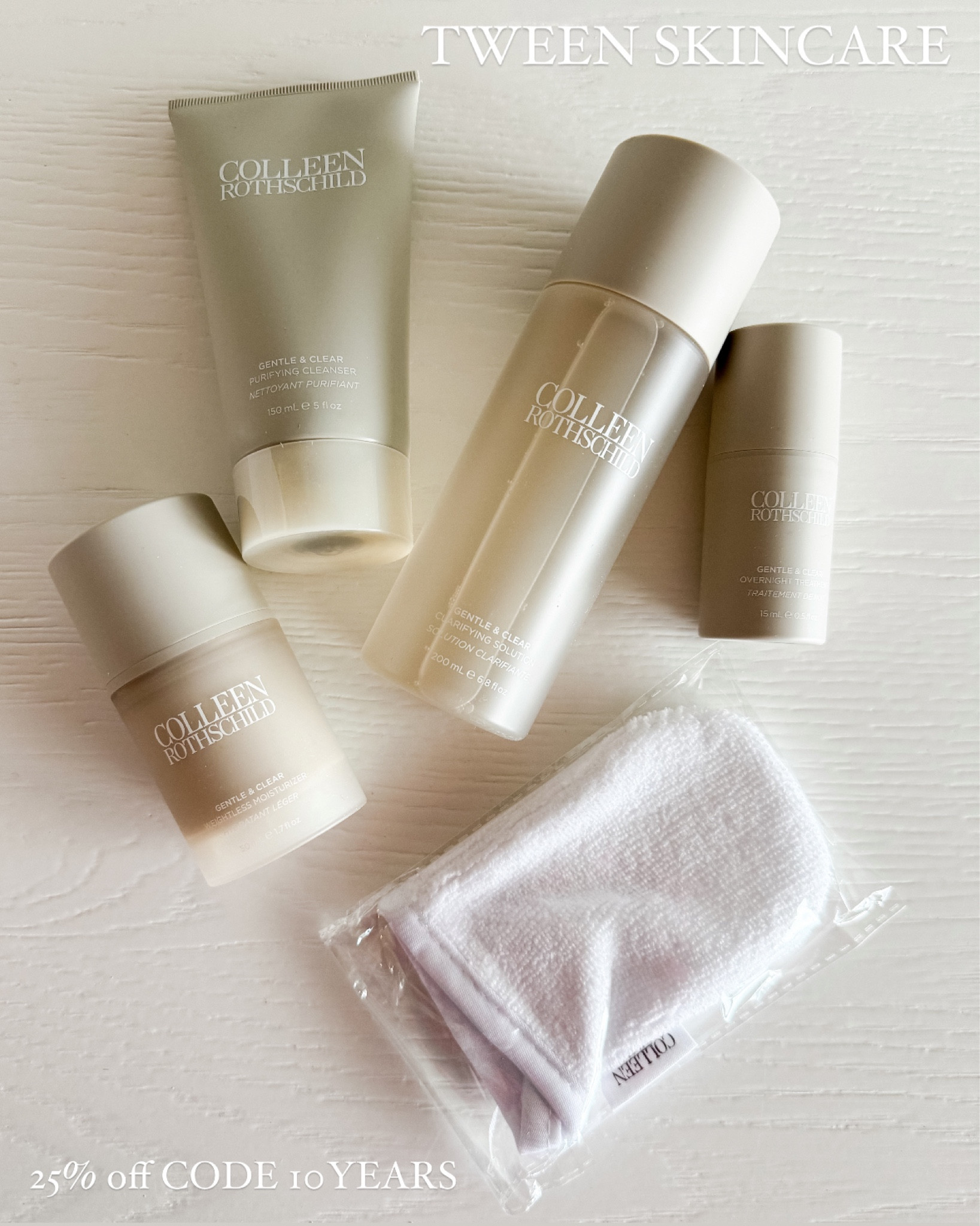 Colleen Rothschild new gentle & clear skincare line is perfect for teens, tweens and anyone with sensitive skin! Use code 10YEARS for 25% off 

#LTKbeauty #LTKsalealert #LTKfamily