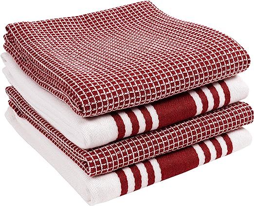 KAF Home Kitchen Towels, Set of 4 Absorbent, Durable and Soft Towels | Perfect for Kitchen Messes... | Amazon (US)