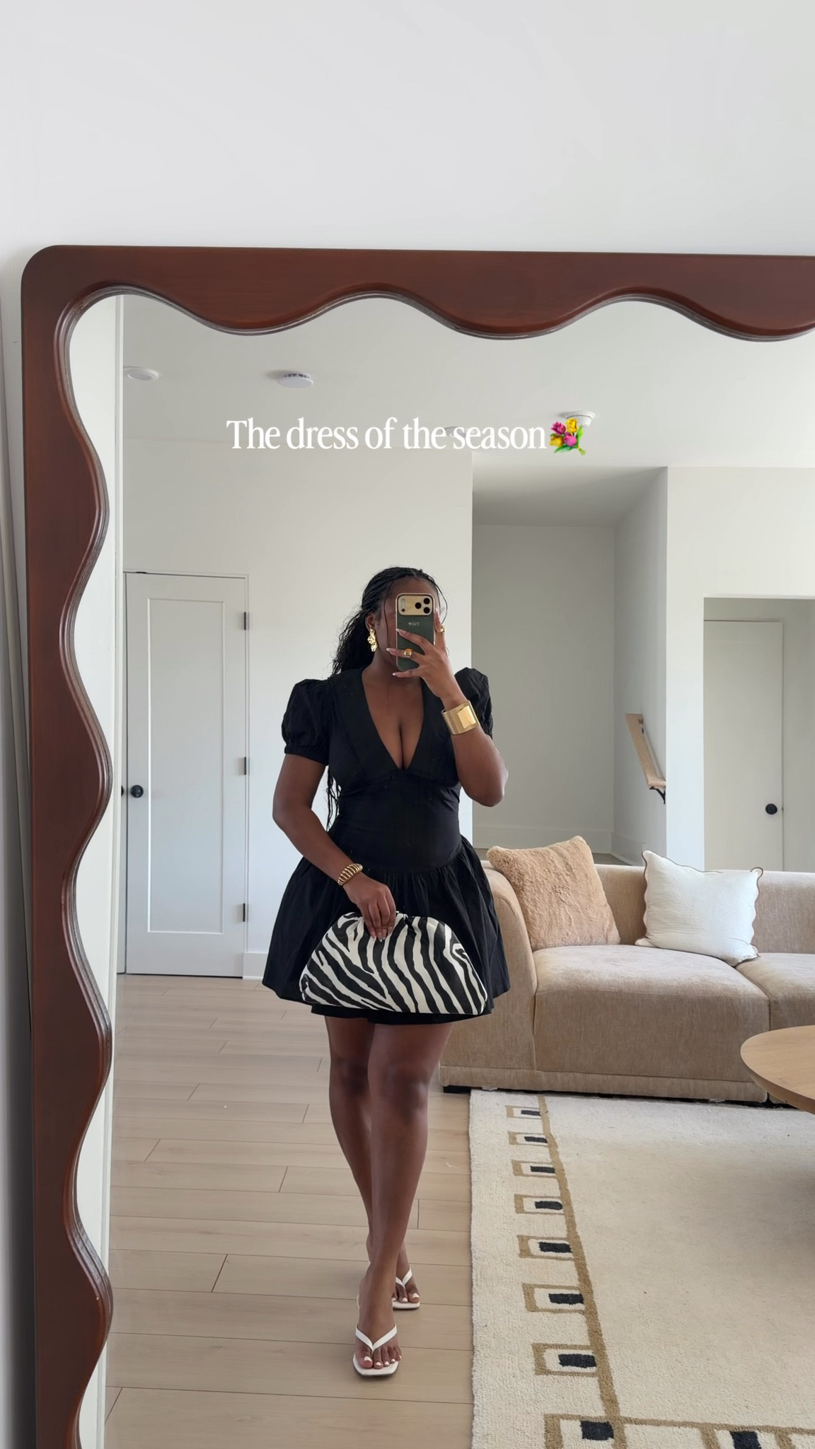 The perfect little black mini dress for Spring/Summer 🖤 paired with a zebra print clutch and white kitten heels sandals

#LTKstyletip #LTKparties #blackdress #babydolldress #dillydallydress

#LTKSeasonal #LTKPetite #LTKgrwm