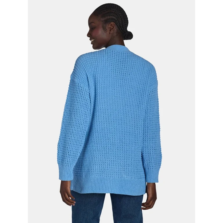 Time and Tru Women's Chenille Cardigan Sweater, Midweight, Sizes XS-XXXL | Walmart (US)