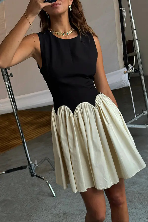 Black and Cream Mini Monika Dress | Never Fully Dressed US