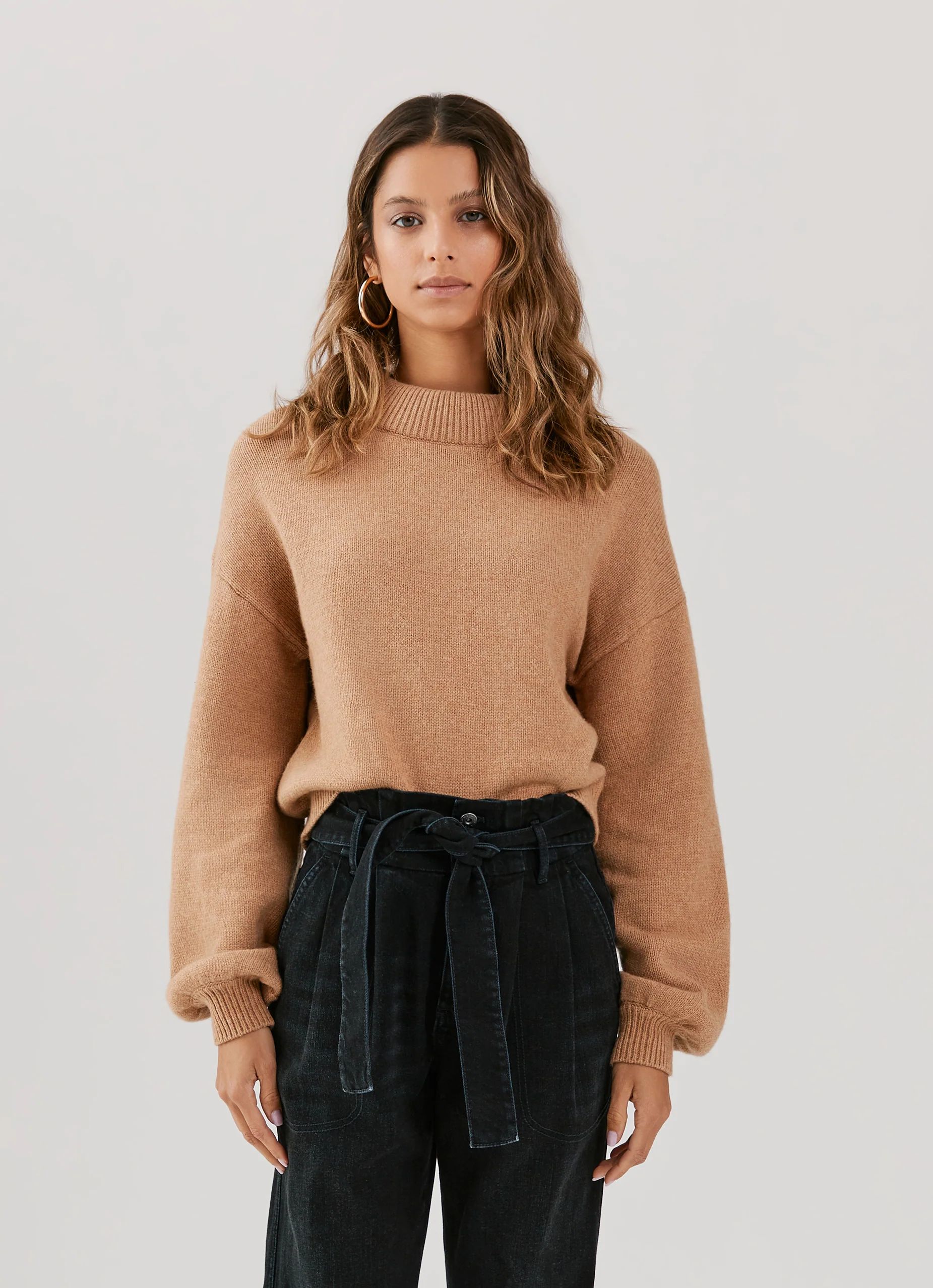 Miranda Coil Neck Sweater Camel | Something Navy | Something Navy