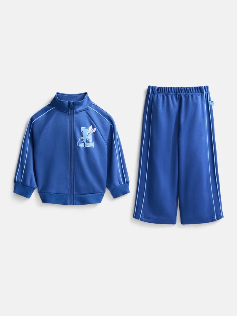 Winnie the Pooh Eeyore Toddler Girls Full-Zip Tracksuit Jacket and Pants Set, 2 Piece, Sizes 12M-... | Walmart (US)