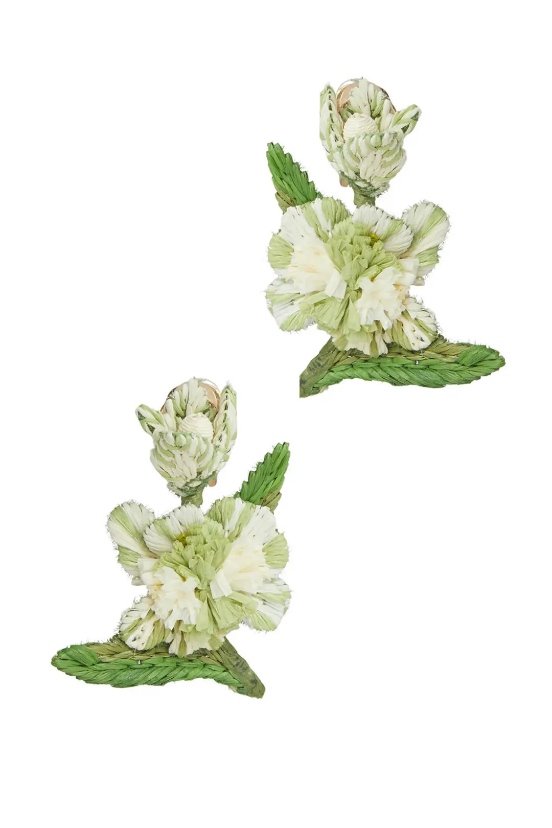 Raffia Flower Earrings | Rent the Runway