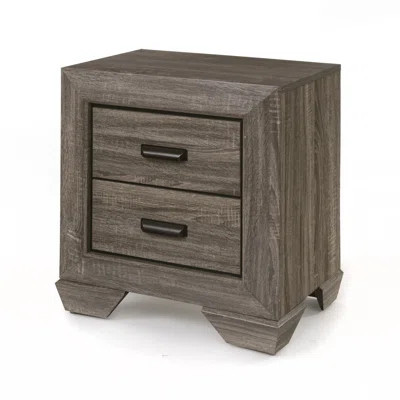 Lyndon Weathered Gray Grain Finish Nightstand | Wayfair North America