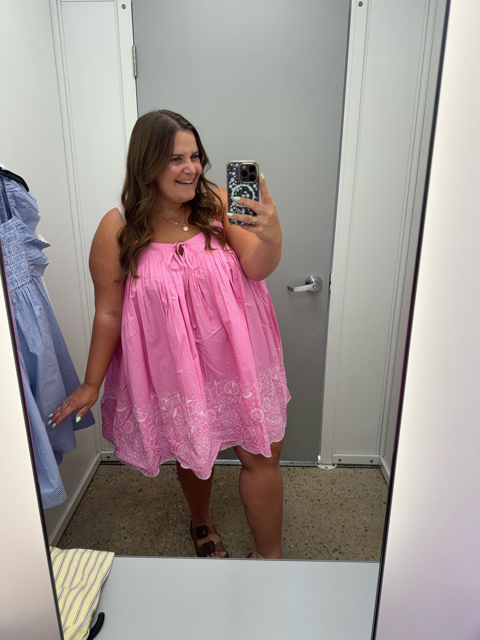 Love this pop of pink! Wearing an xxl in this @Walmart dress. Would have needed to size down to an xl.

#LTKootd #LTKMidsize #LTKPlusSize