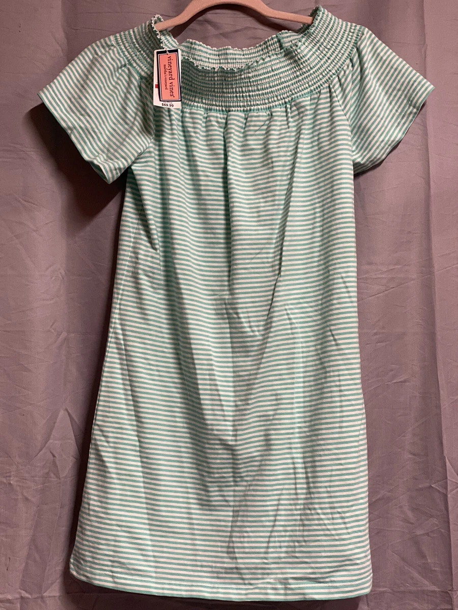Vineyard Vines Womens XS Striped Short Sleeve Off Shoulder Tunic Dress | eBay US