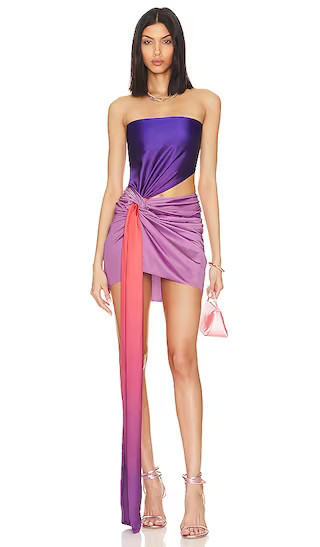 Mar Dress in Sunset | Purple Mini Dress Pink And Orange Dress Orange And Pink Dress Outfit | Revolve Clothing (Global)