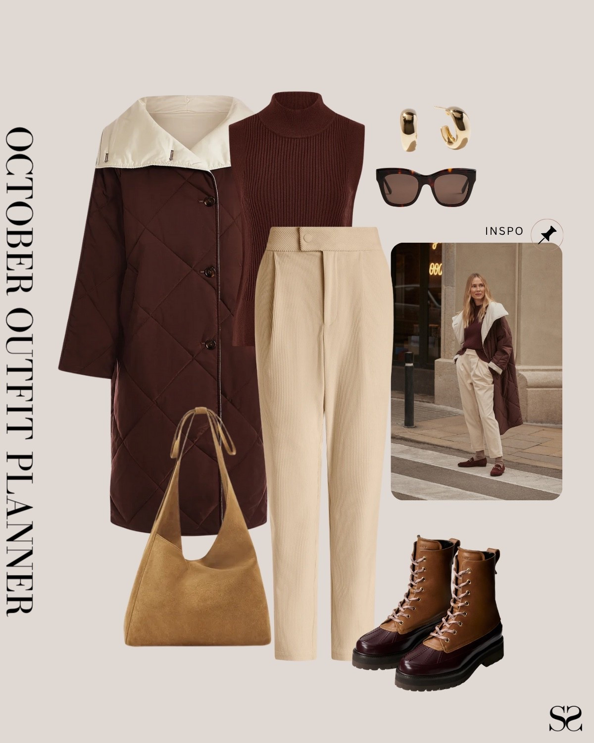 Monthly outfit planner NOVEMBER: Fall outfits | tapered pant, winter coat, burgundy sweater tank, weekend outfit

#falloutfit #classicstyle #casualstyle #LTKstyletip #winteroutfit

Image inspo credit: Varley 

#LTKootd #LTKSeasonal