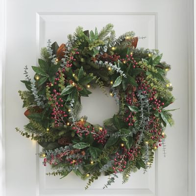 Home For Christmas Cordless Wreath | Grandin Road