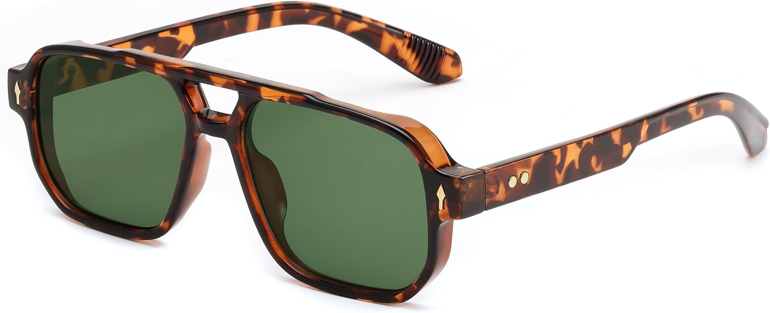 FEISEDY Retro Square Aviator Sunglasses Women Men, 70s Vintage Rectangle UV400 Sun Glasses B9120 | Amazon (US)
