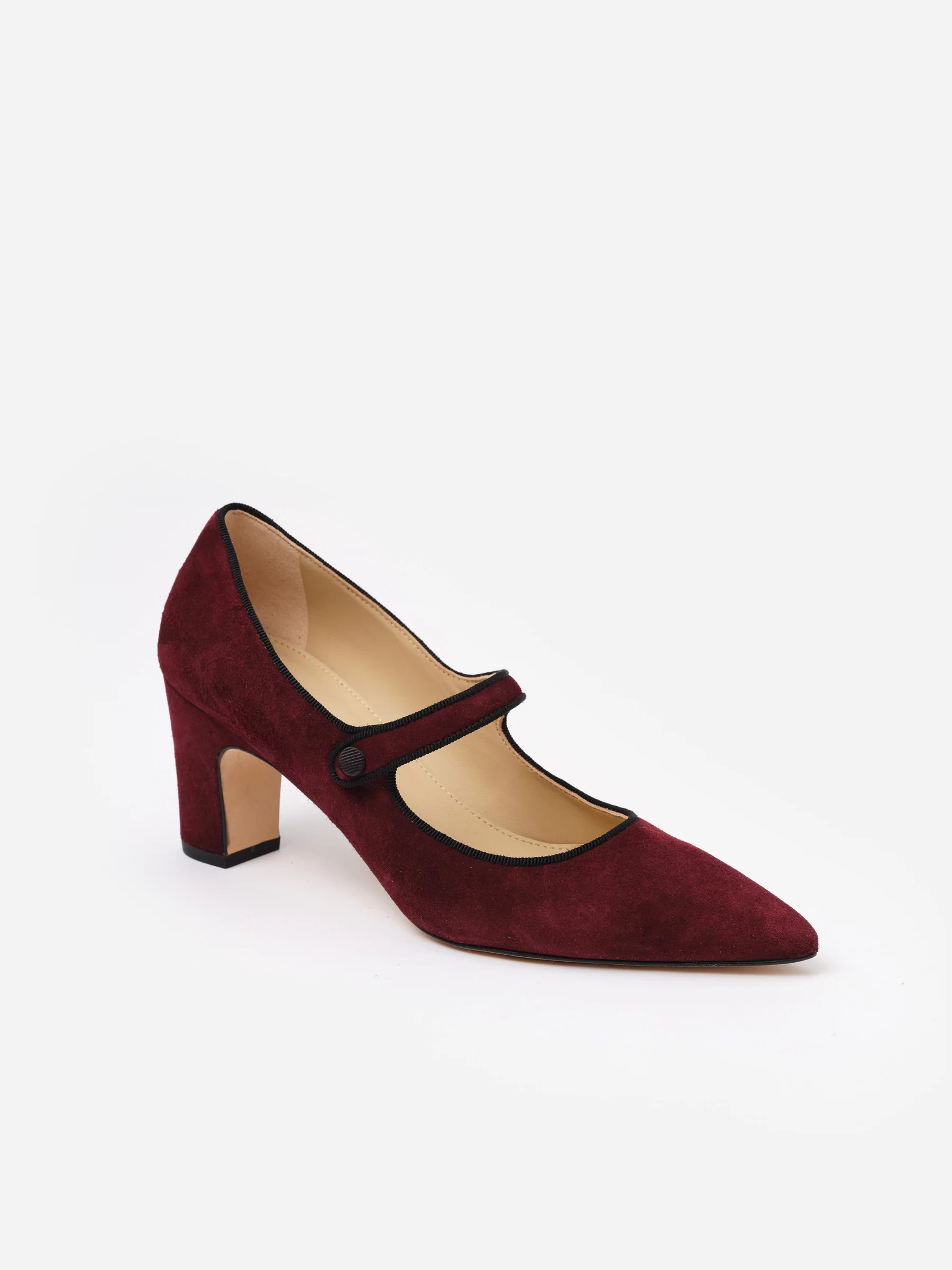 Burgundy Solid Katie Suede Pumps | Women's Shoes | J.McLaughlin | J.McLaughlin