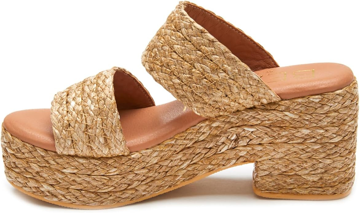 BEACH by Matisse Womens Gem Platform Block Casual Sandals Casual High Heel 3" & Up - Off White | Amazon (US)