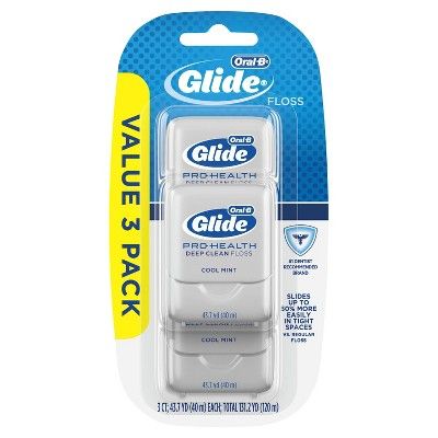 Oral-B Glide Pro-Health Deep Clean Dental Floss Cool Mint 40M - 3pk | Target