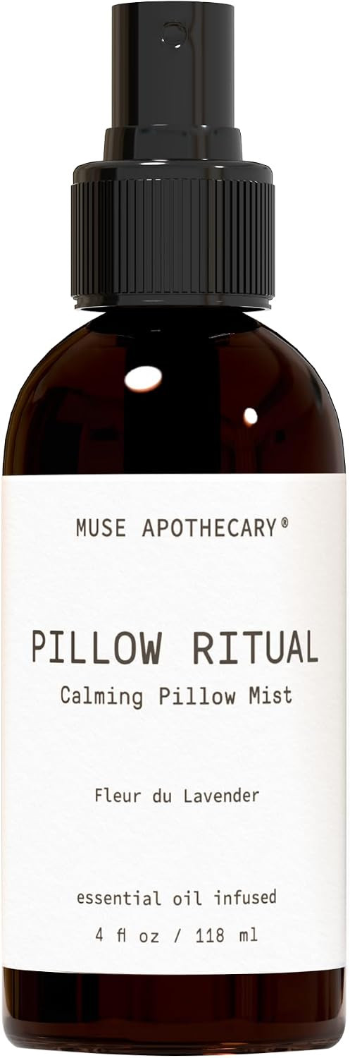 Muse Apothecary Pillow Ritual - Aromatic, Calming and Relaxing Pillow Mist, Linen and Fabric Spray - Infused with Natural Aromatherapy Essential Oils - 4 oz, Fleur du Lavender | Amazon (US)