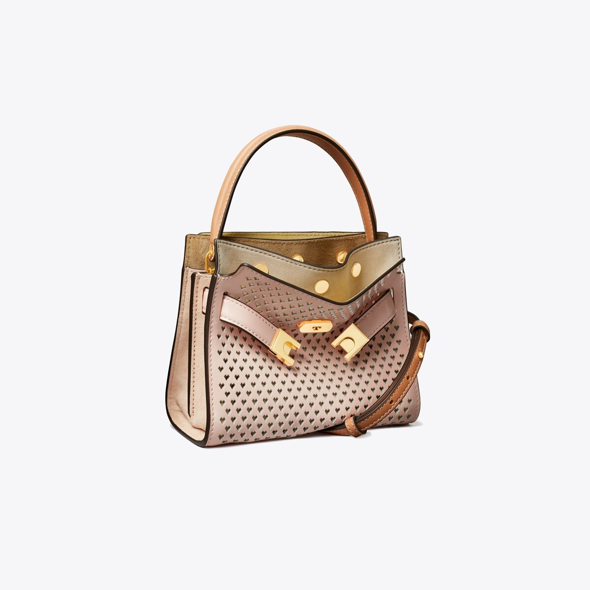 Petite Lee Radziwill Perforated Double Bag: Women's Designer Crossbody Bags | Tory Burch | Tory Burch (US)