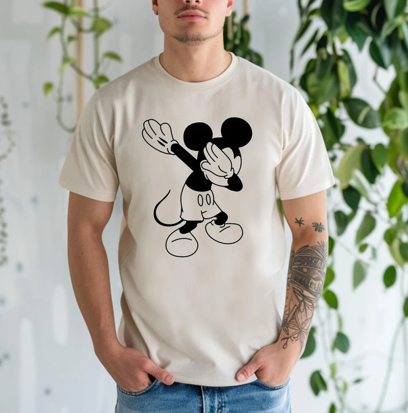 Disney Mickey Dabbing Shirt, Funny Disney T-shirt, Family Matching Tee, Funny Mickey Dab Sweatshi... | Etsy (US)
