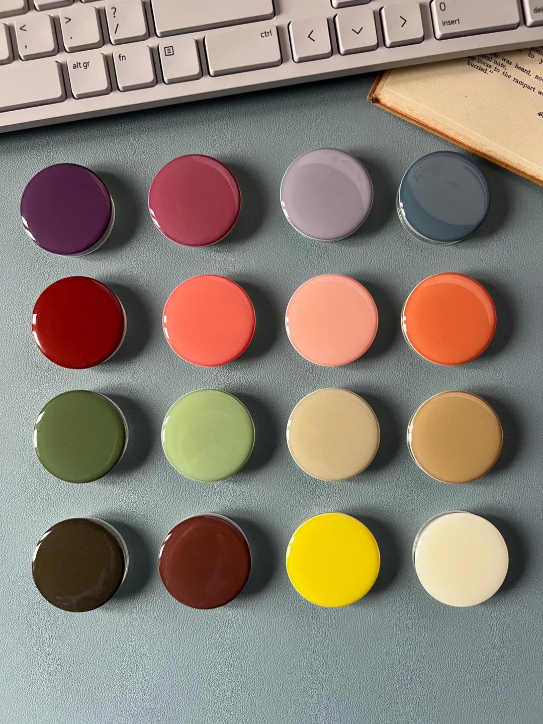 Circle Shape Color Phone Grip Universal Smartphones Secure Hold Standfood Lovers Gift Uniquephone... | Etsy (US)