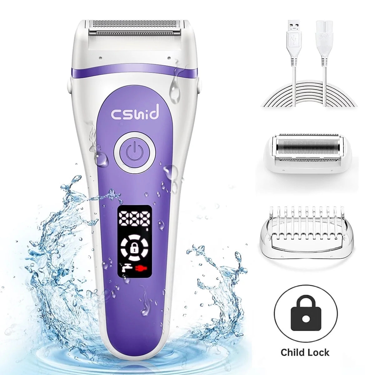 Women Electric Shaver, 3 IN 1 Painless Lady Razor Waterproof Wet & Dry Rechargeable Low Noise Bod... | Walmart (US)