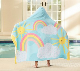 Heritage Sunshine Rainbows Beach Hooded Towel UPF 50+ | Pottery Barn Kids