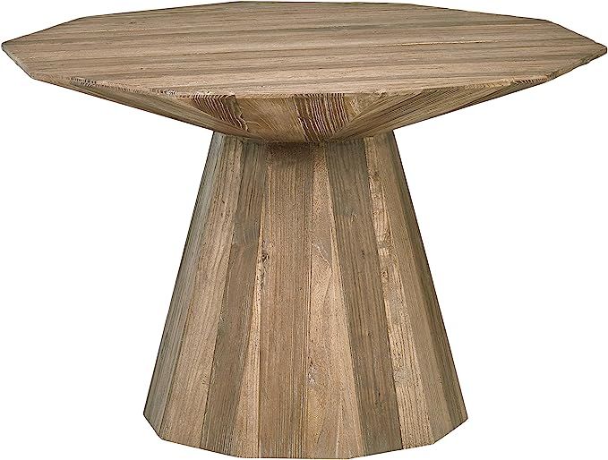 Amazon Brand – Rivet Modern Global Hexagonal Elm Dining Table, 47.2"W, Natural Wood | Amazon (US)