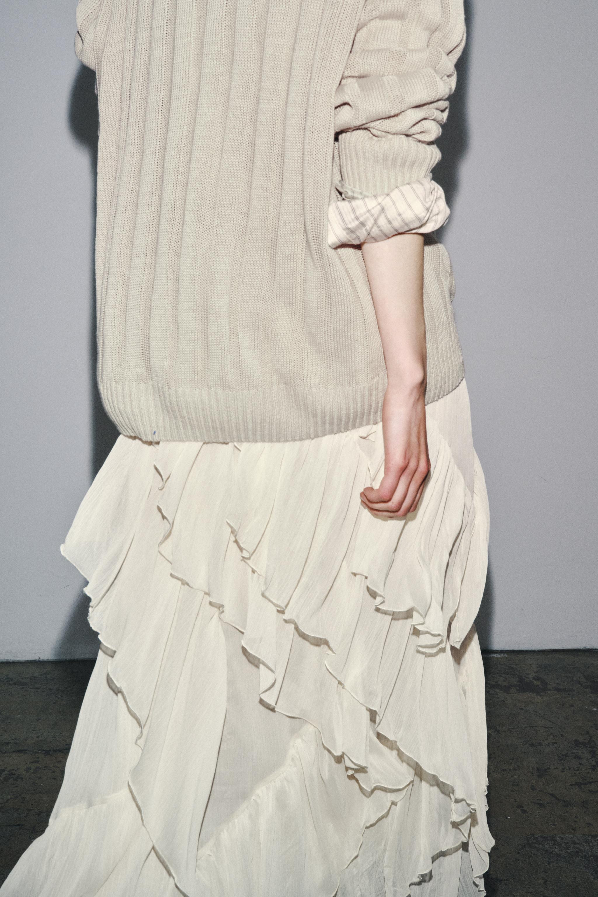 ZW COLLECTION COTTON GAUZE SKIRT | Zara US