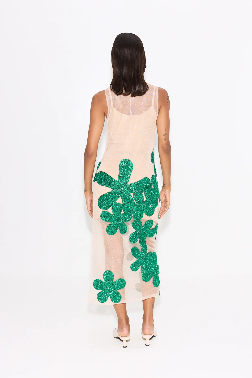 Hibiscus
           Crochet Dress in Gummy Green | Simon Miller