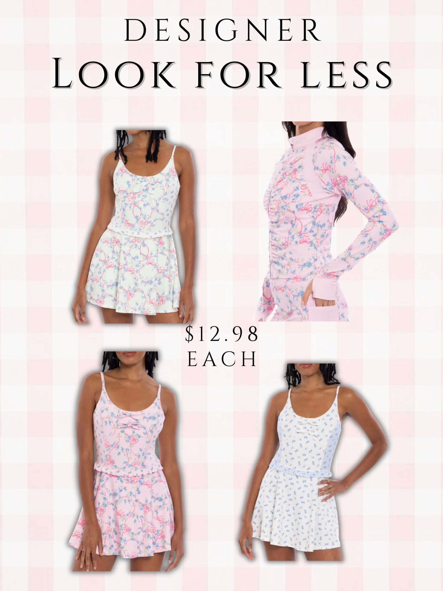 Found these adorable athletic dresses ...total LoveShackFancy vibes for less.  
Only $12.98 and the cutest sporty styles in the prettiest shades 💗

#grandmillenial #springstyle #loveshackfancy #coquette #bow #workoutwear #athleisure

#LTKSeasonal #LTKselfcare #LTKootd