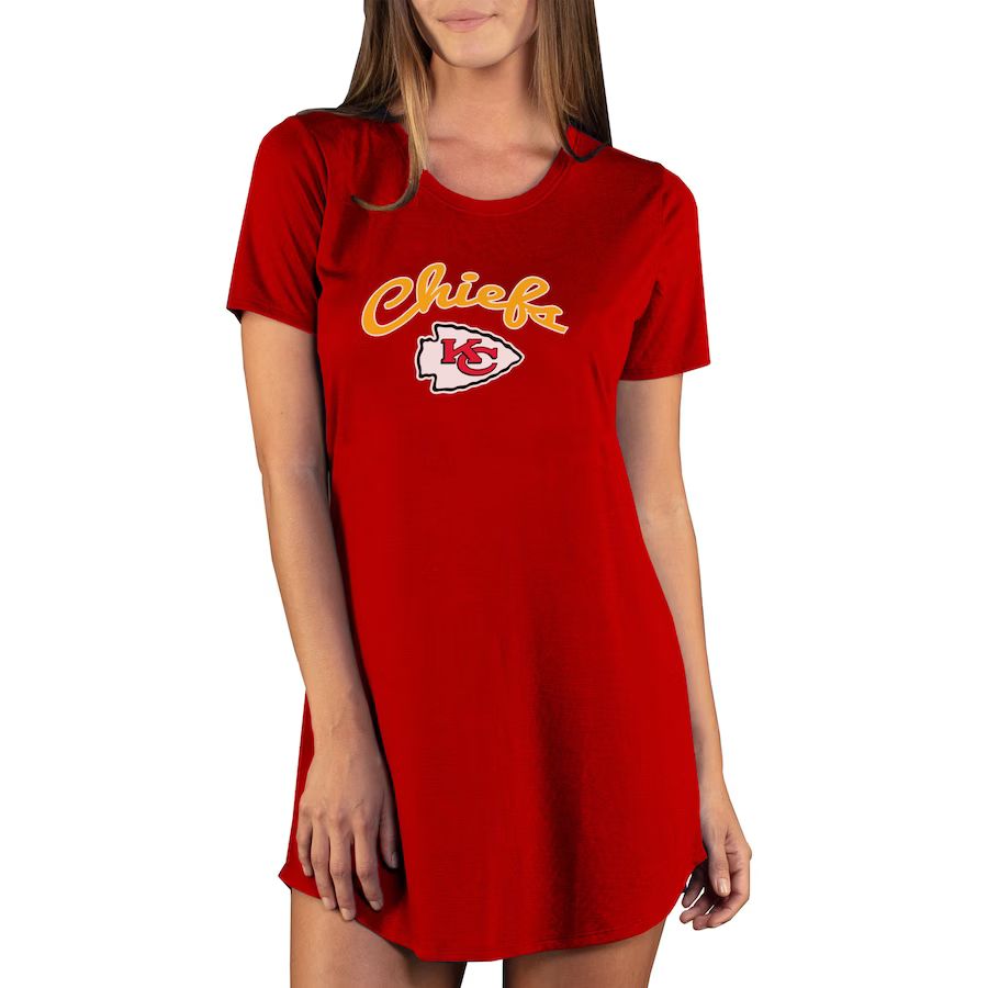 Kansas City Chiefs Concepts Sport Women's Marathon Knit Nightshirt - Red | Fanatics