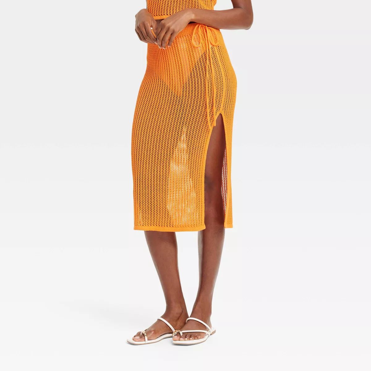 Women's Beach Bungalow Openwork Midi Skirt - A New Day™ | Target