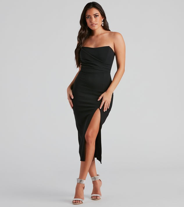 Zadie Formal High-Slit Midi Dress | Windsor Stores