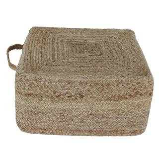 Decor Therapy Sanibel Natural Square Woven Pouf-FR8862 - The Home Depot | The Home Depot