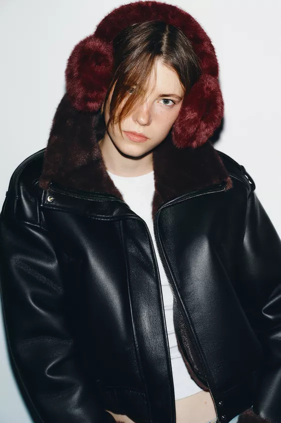 HEART FAUX FUR EAR MUFFS | Zara US