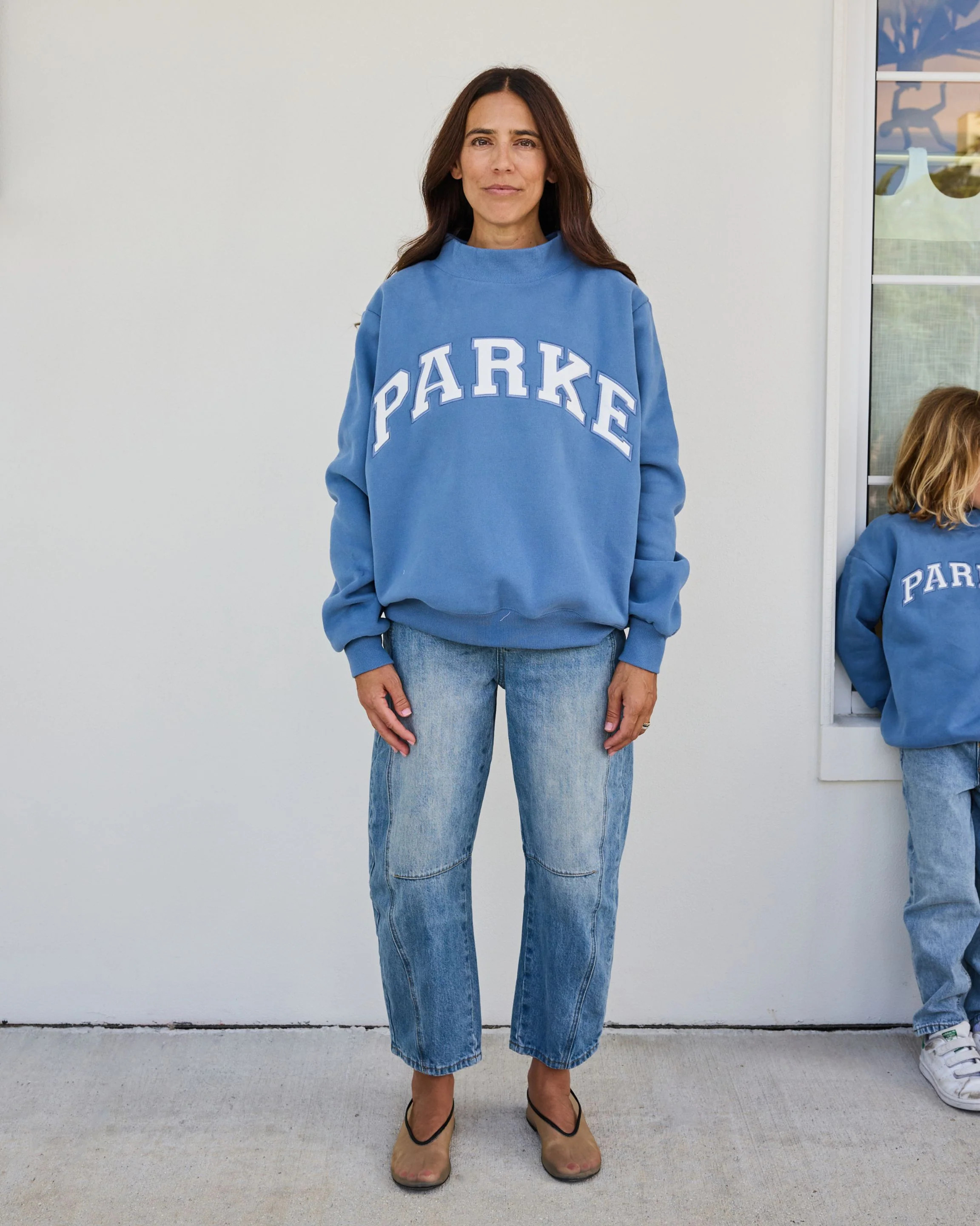Varsity Mockneck - Washed Indigo | Parke