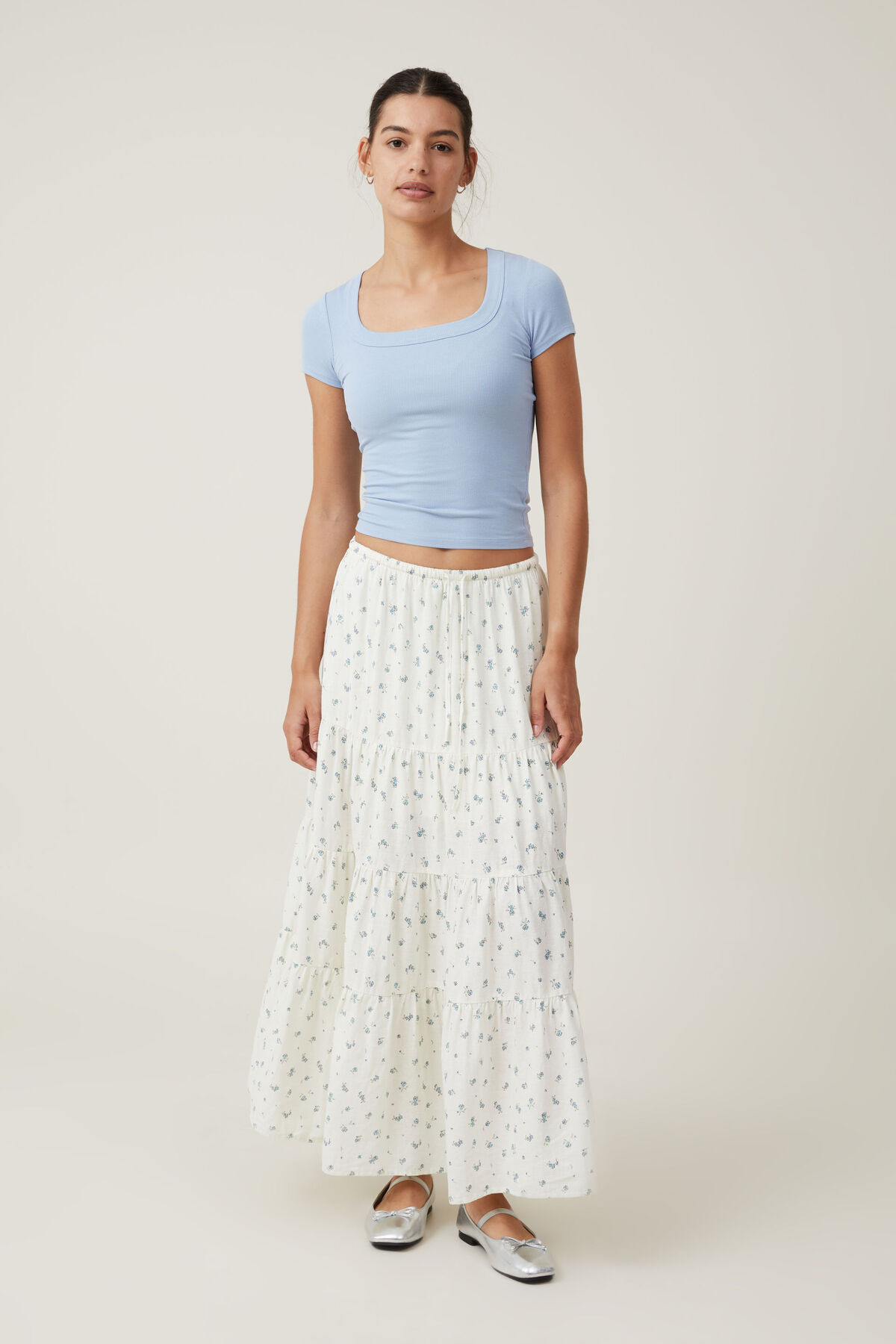 Haven Tiered Maxi Skirt | Cotton On (US)