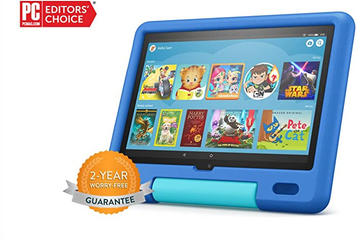 Amazon Fire HD 10 Kids tablet, 10.1", 1080p Full HD, ages 3–7, 32 GB, Sky Blue | Amazon (US)