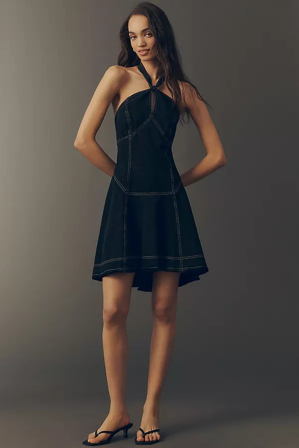 Denim Halter Mini Dress | Anthropologie (US)
