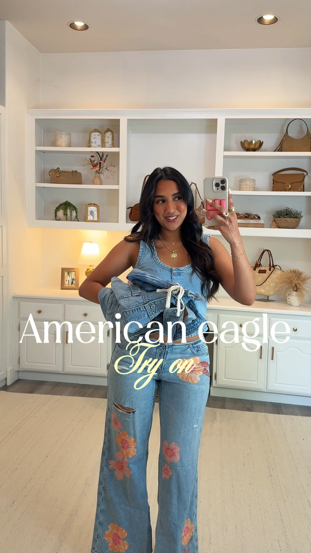 @americaneagle denim on denim looks! 🫶🏽🌸 shop my favs below! #aejeans #aepartner
