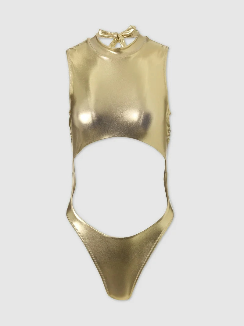 Hot Girl Summer by Megan Thee Stallion Women's Dipped in Gold One-Piece, Sizes XS-XXL - Walmart.c... | Walmart (US)