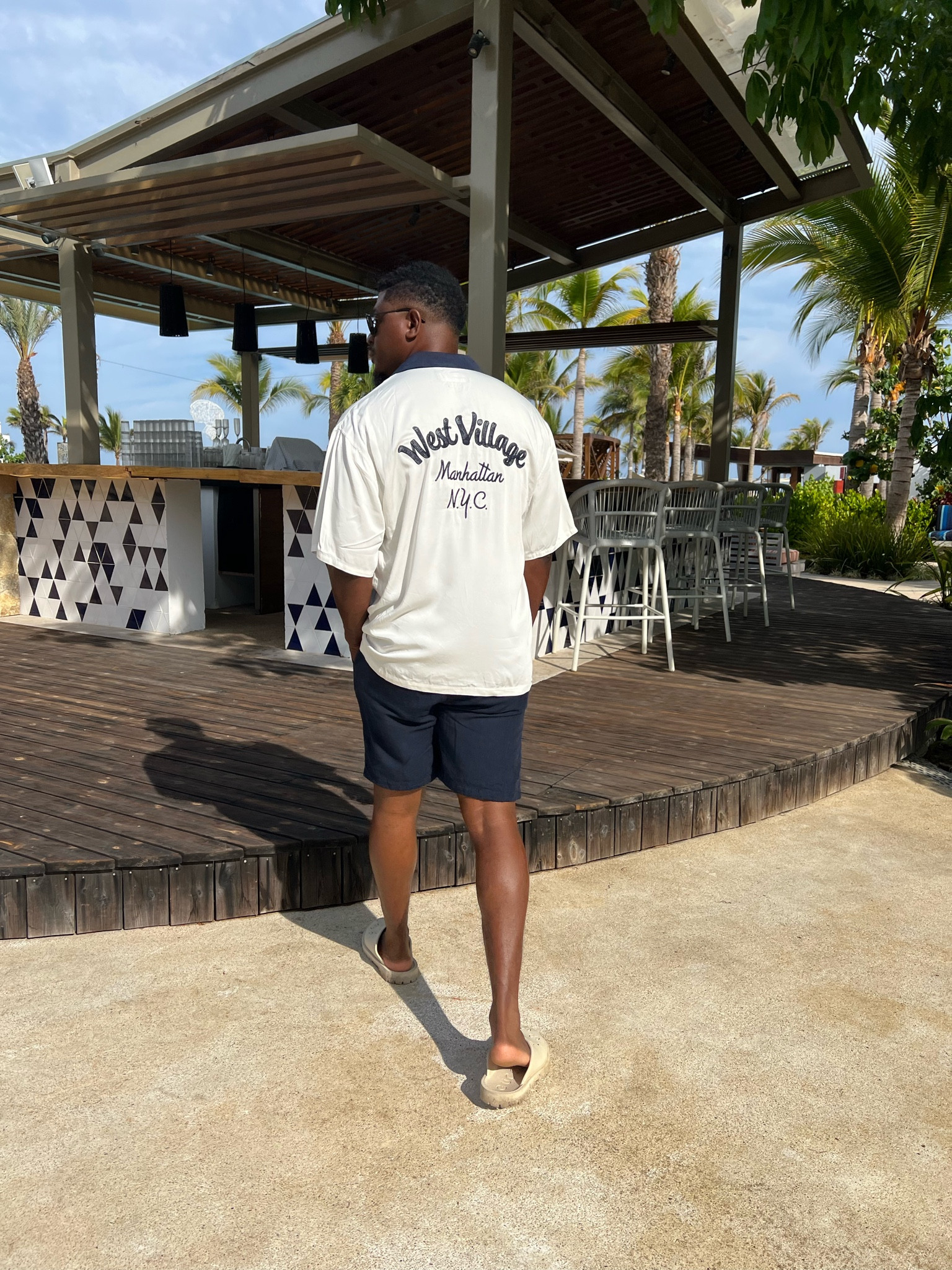 Abercrombie bowling shirt, silk shirt, navy linen shorts, Gucci slides, Ray Ban sunglasses 

#LTKtravel #LTKsalealert #LTKmens