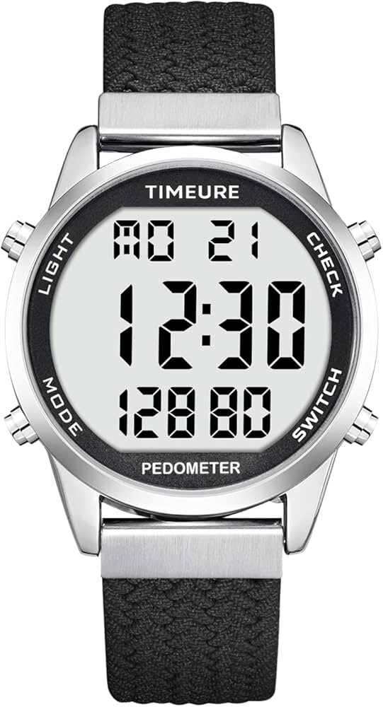 Accurate Pedometer Watch for Men Walking Simple Step Counter Watches Steps Tracker Large Digital ... | Amazon (US)