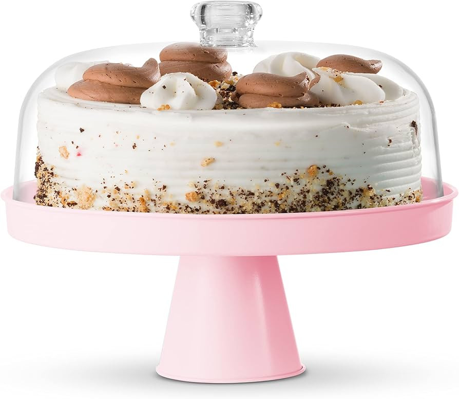 Cake Stand, Footed Cake Stand with Lid, Serving Platter, Housewarming Gifts | Amazon (US)