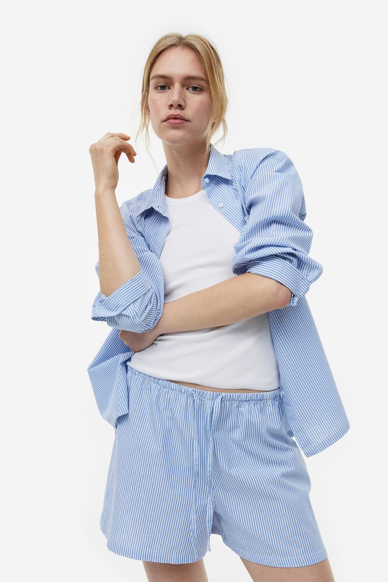 2-pack Cotton Poplin Pajama Shorts | H&M (US + CA)