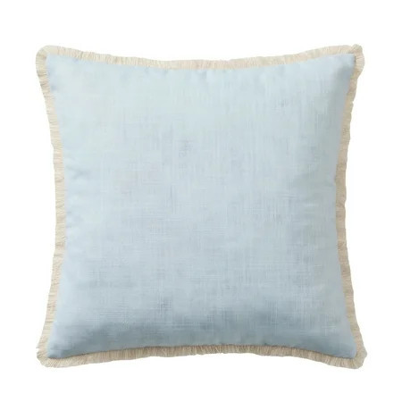 My Texas House Blue Fringe 18" x 18" Outdoor Pillow | Walmart (US)