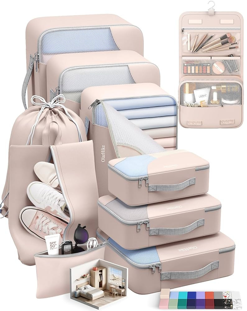 ALL INCLUDED 10 Set Durable Packing Cubes for Suitcases,Gifts for Women Mom, UPGRADED Anti-Tear S... | Amazon (US)