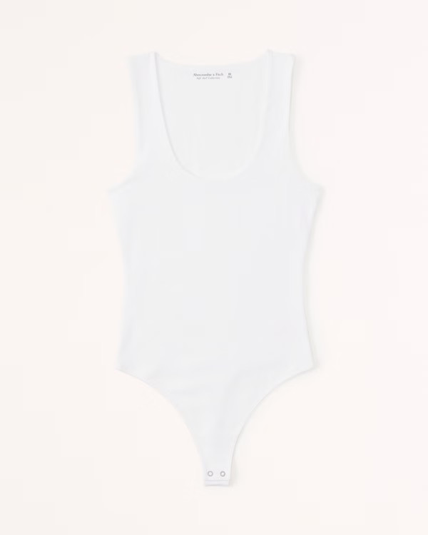 Cotton Seamless Fabric Scoopneck Bodysuit | Abercrombie & Fitch (US)