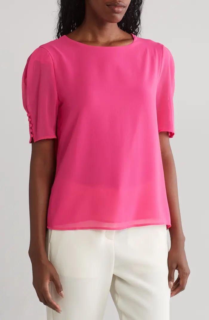 Pleat Button Sleeve Blouse | Nordstrom Rack