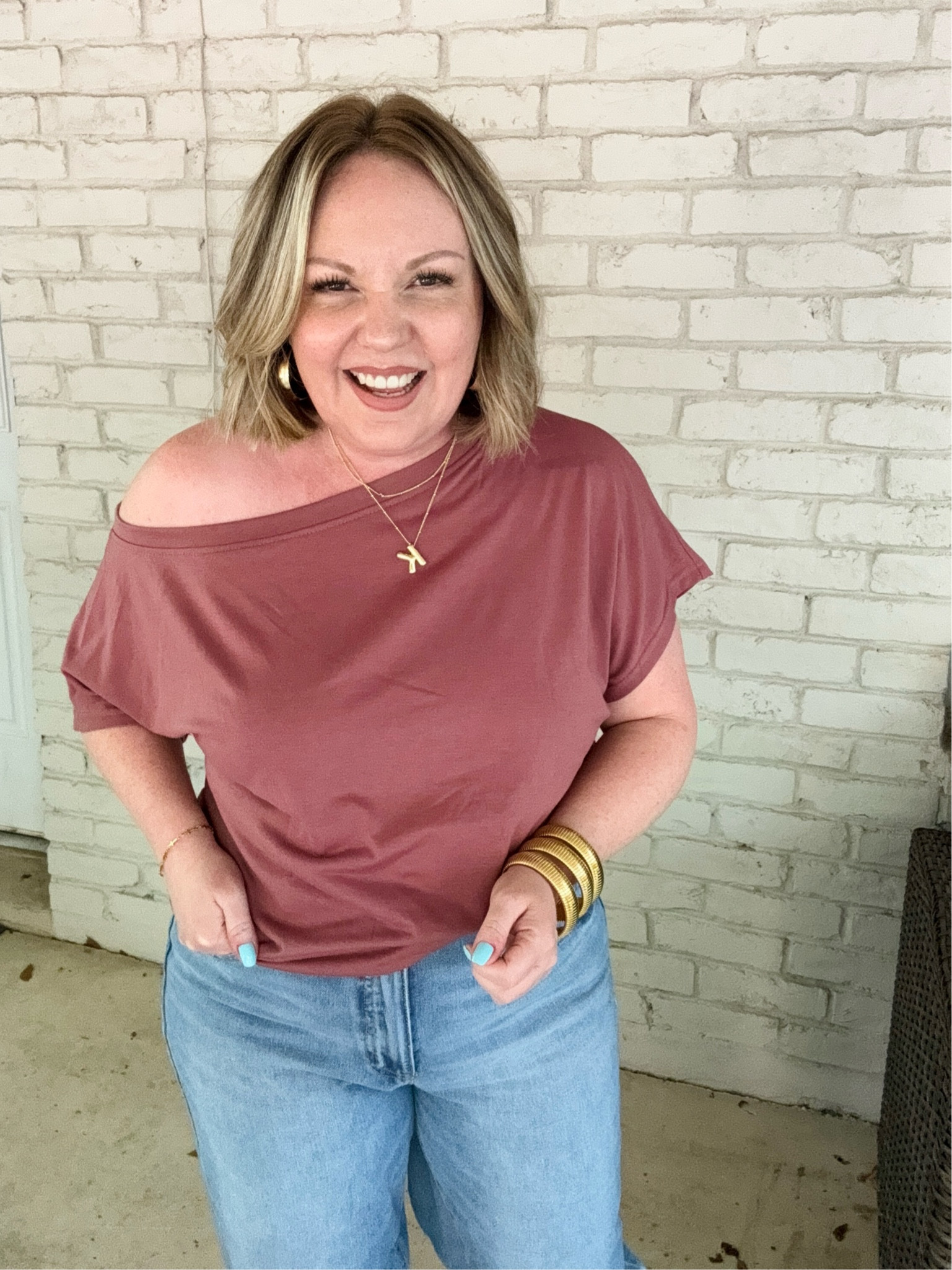 Large top; 12 jeans

#LTKStyleTip #LTKFindsUnder50 #LTKMidsize